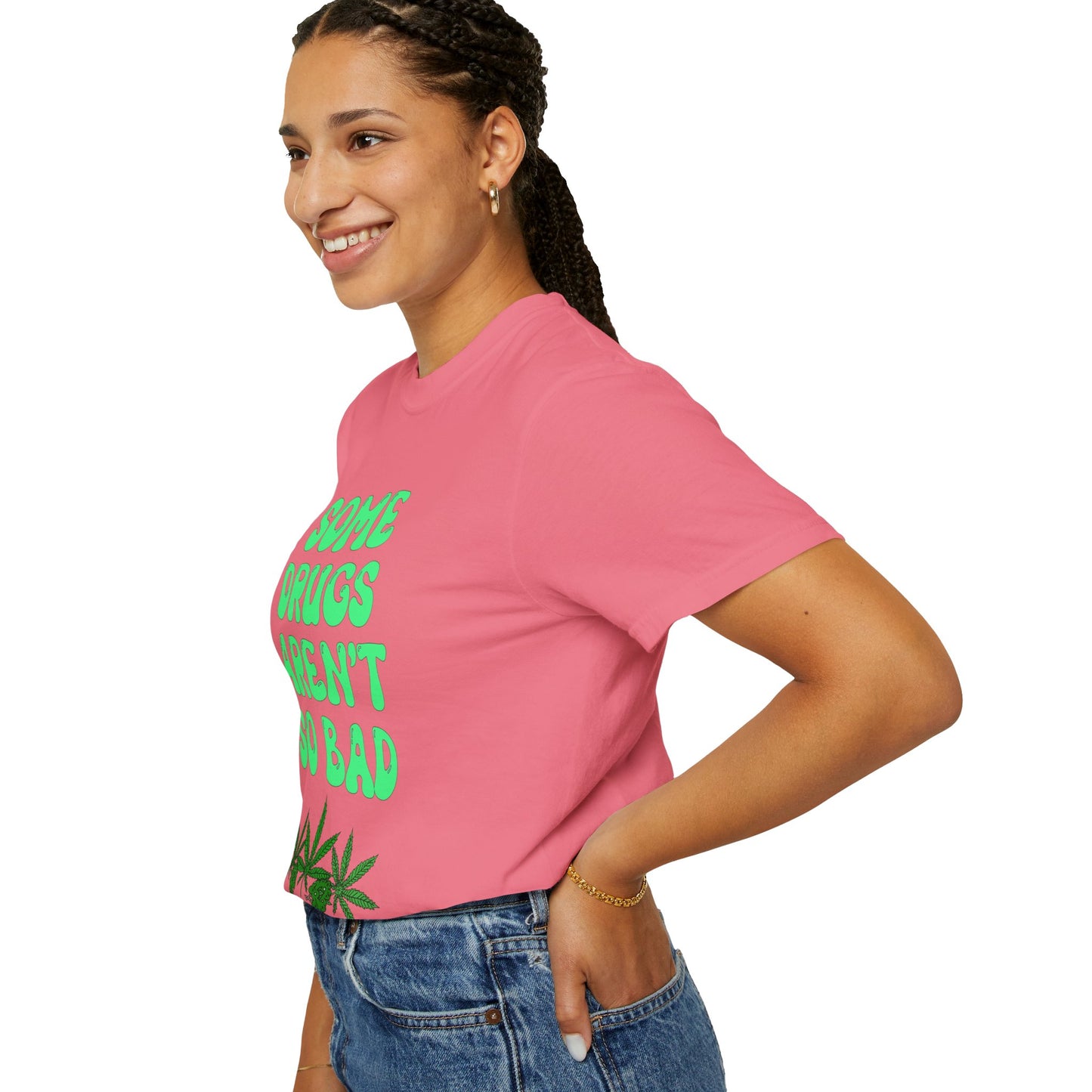 Some Drugs Aren't So Bad - Flower + Bud Crewneck Tee