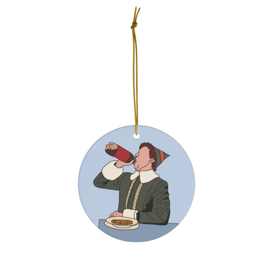 Buddy the Elf Breakfast Ceramic Ornament
