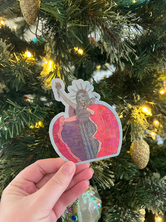Chappell Roan Lady Liberty Holographic Sticker