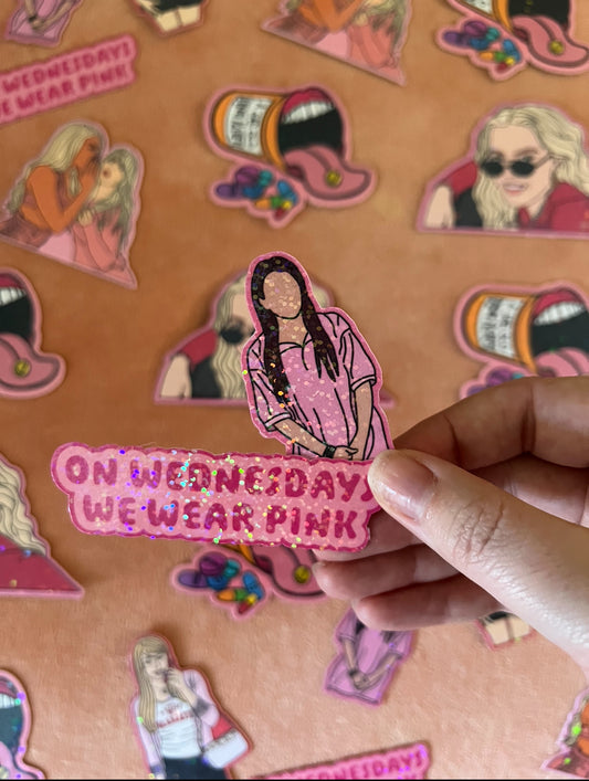 Cady Heron Pink Wednesday Sticker Set