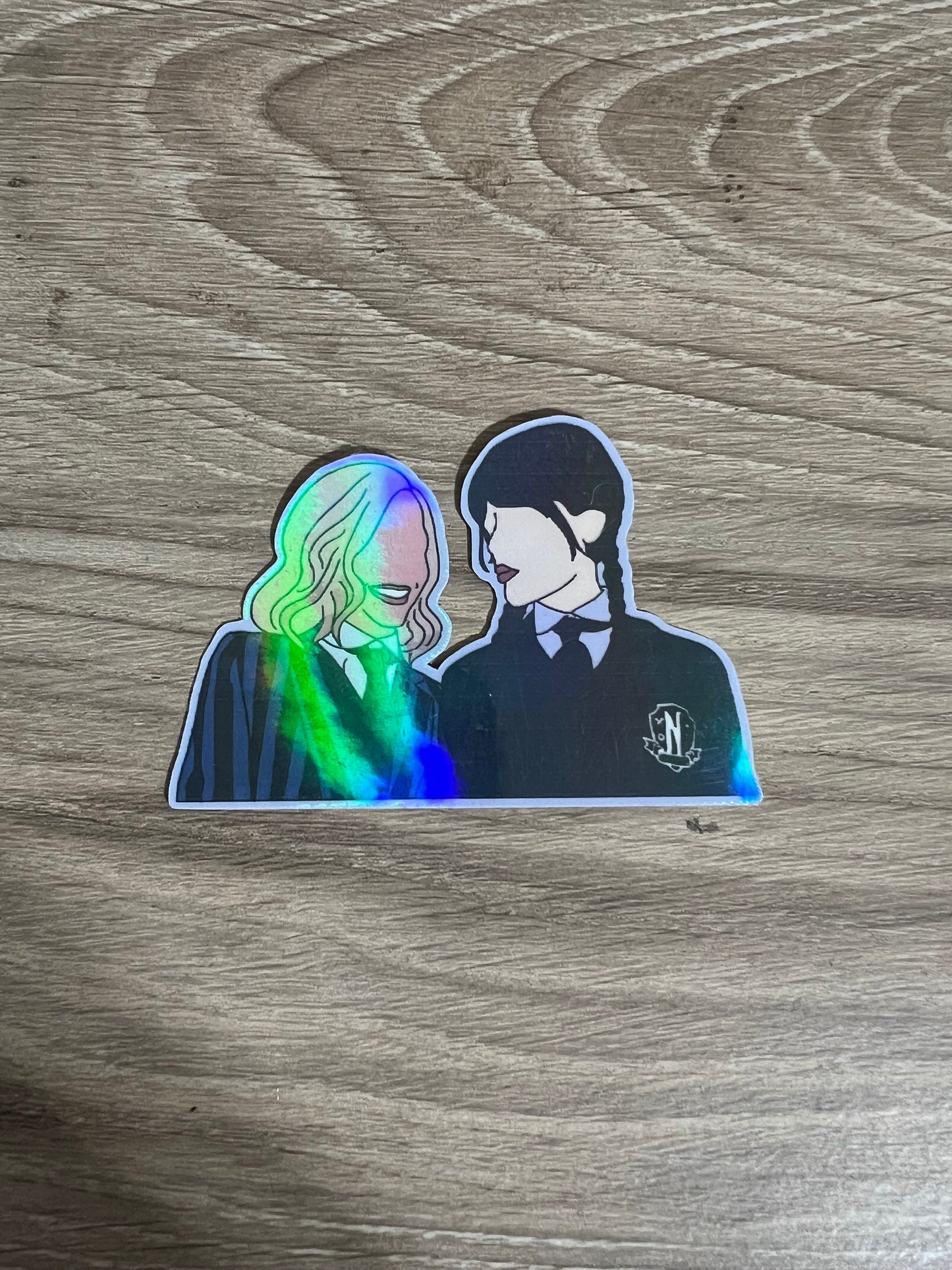 Enid + Wednesday Addams Sticker