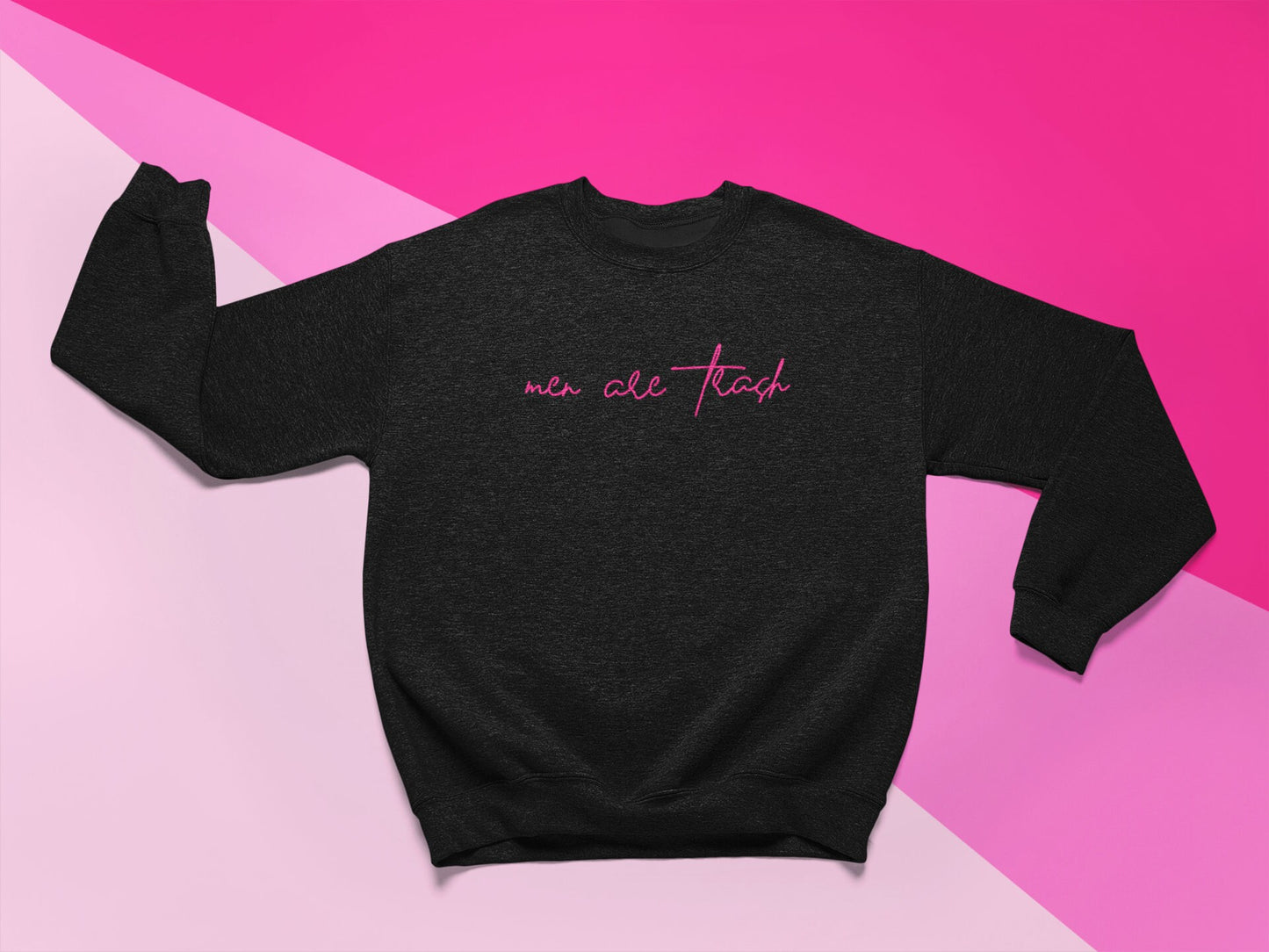 Men Are Trash Crewneck - Pink