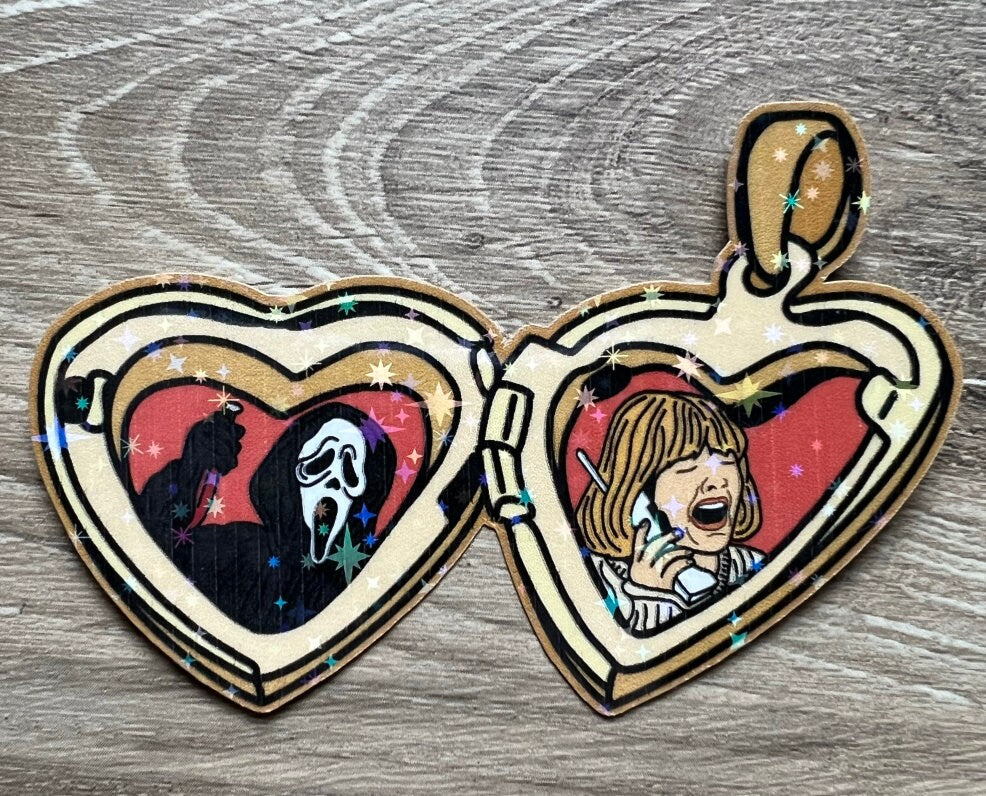 Scream Ghostface Locket Sticker