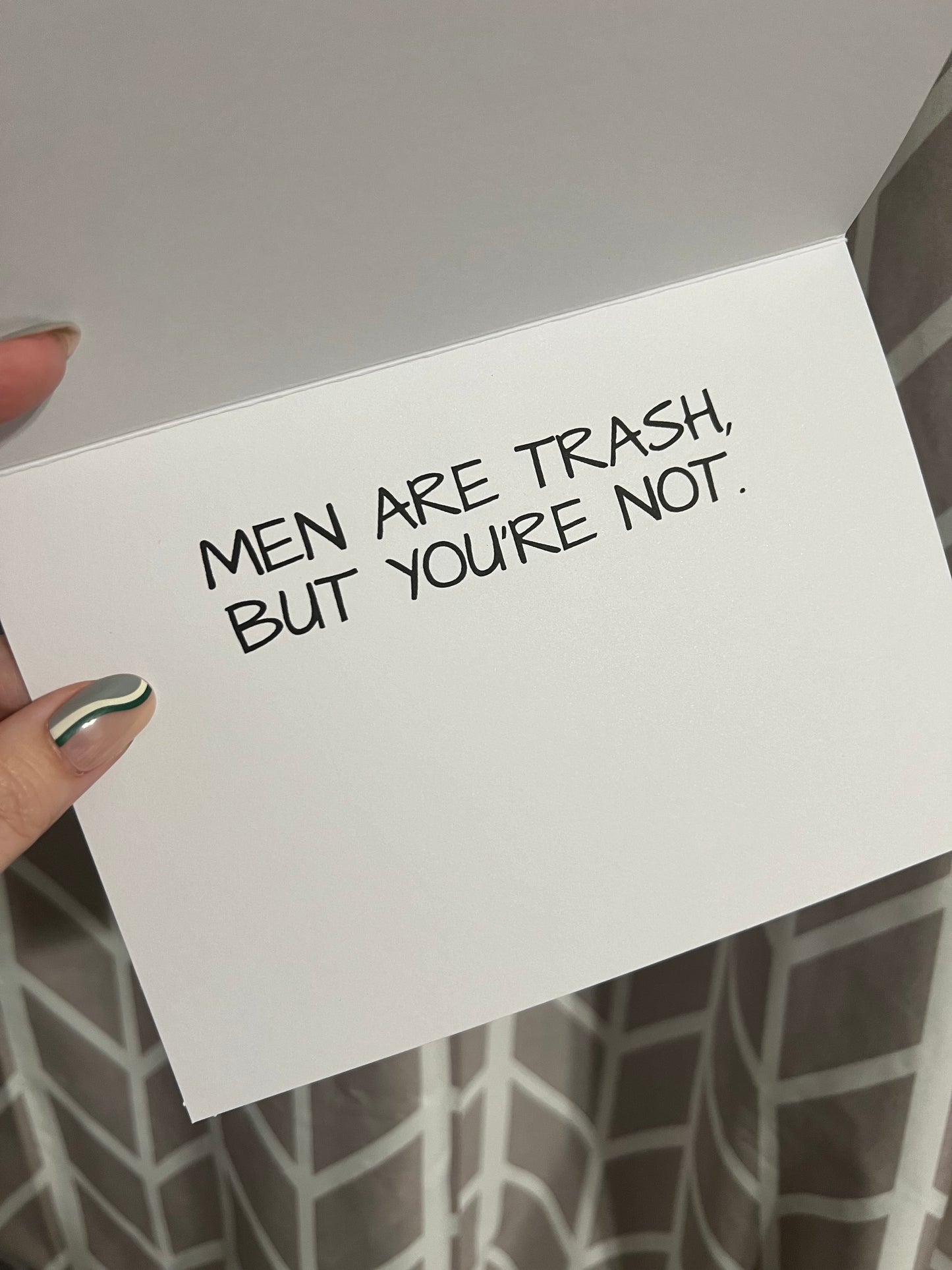 Men Are Trash Break Up Card