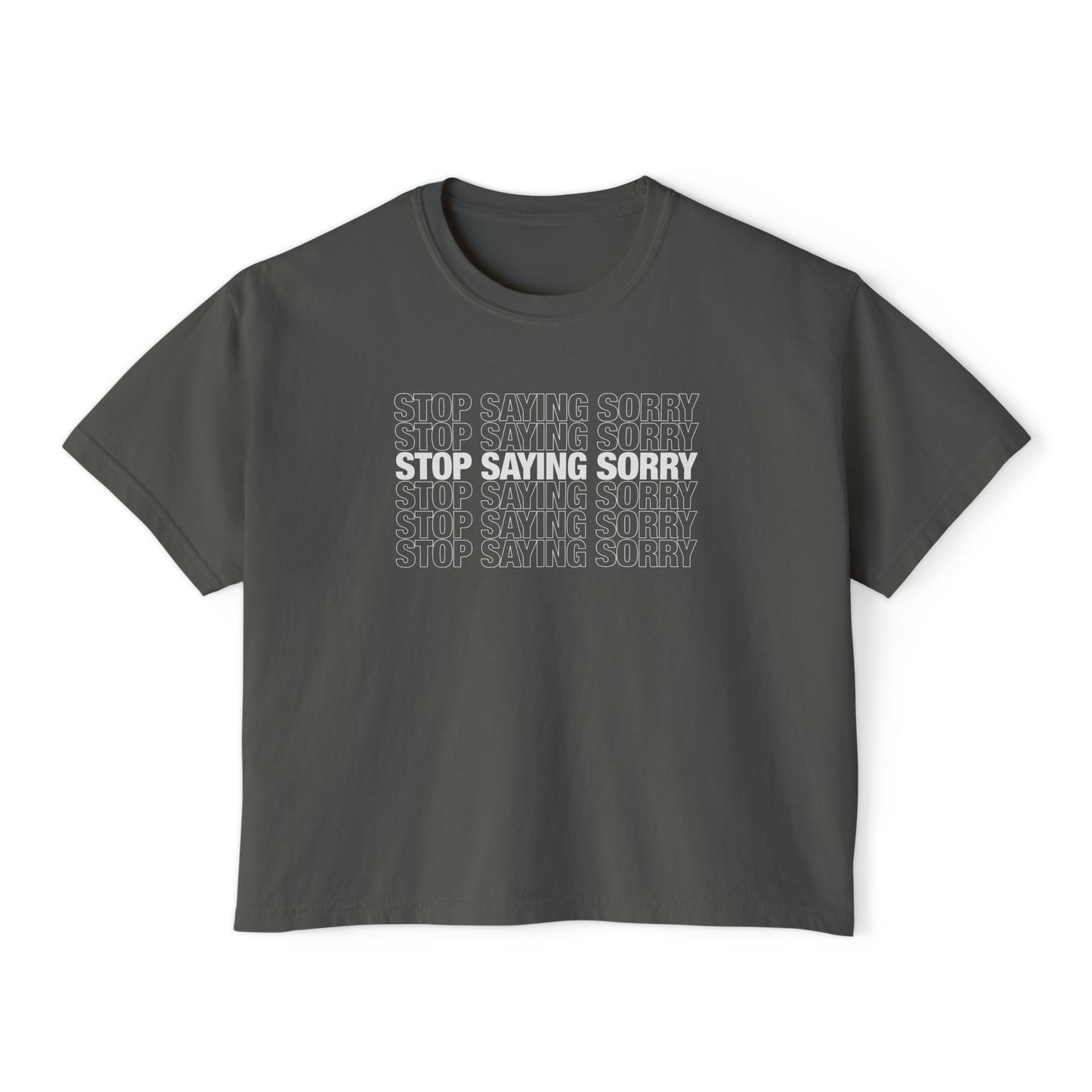 Stop Saying Sorry Cropped Tee