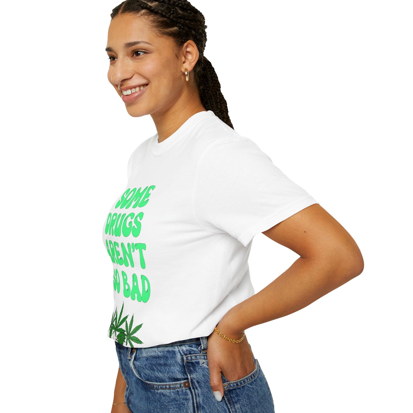 Some Drugs Aren't So Bad - Flower + Bud Crewneck Tee
