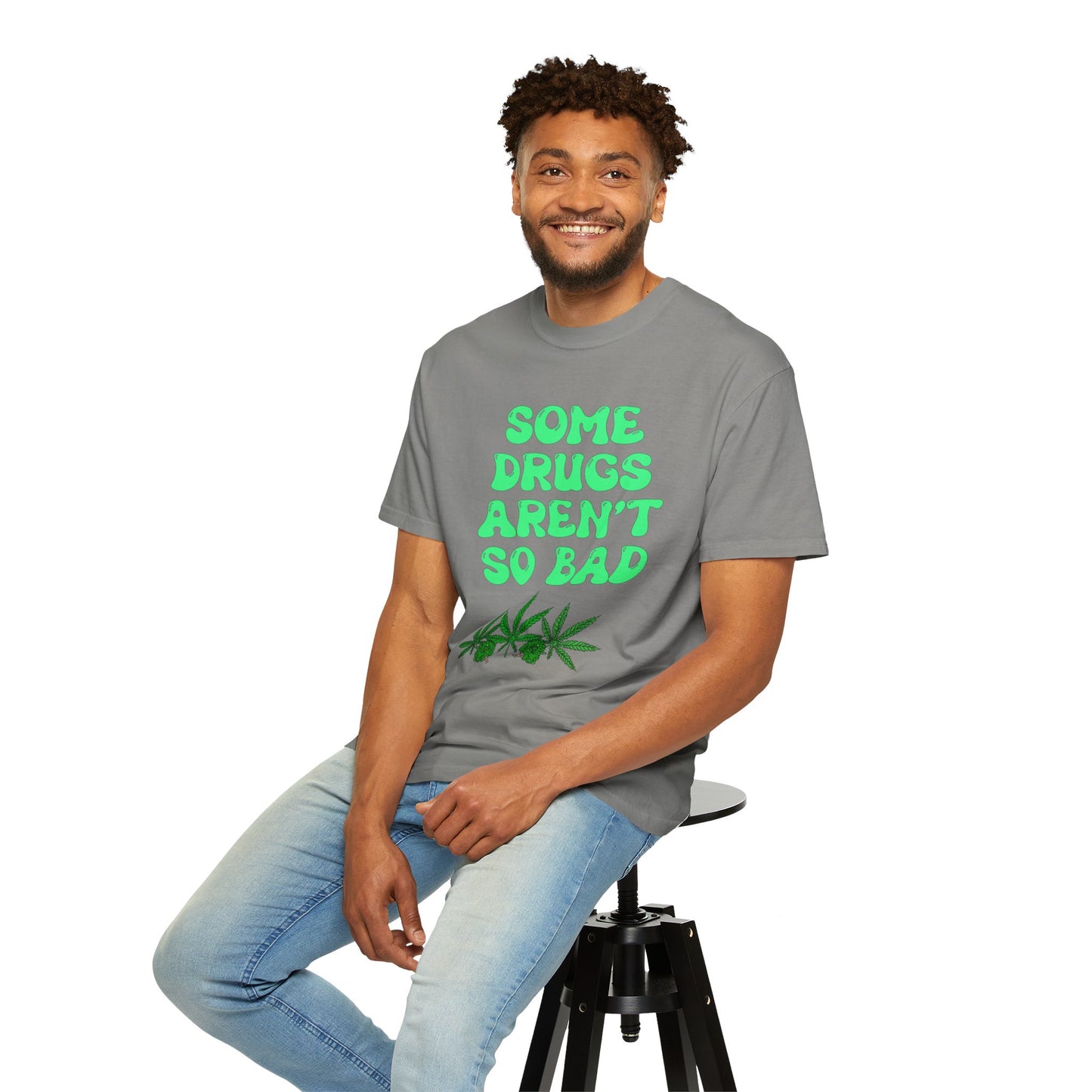 Some Drugs Aren't So Bad - Flower + Bud Crewneck Tee