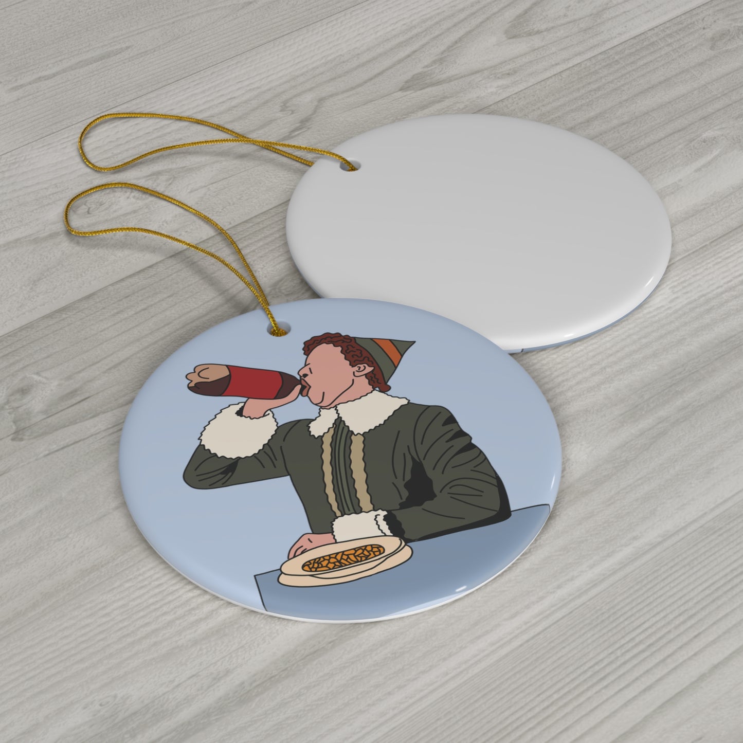 Buddy the Elf Breakfast  Ceramic Ornament