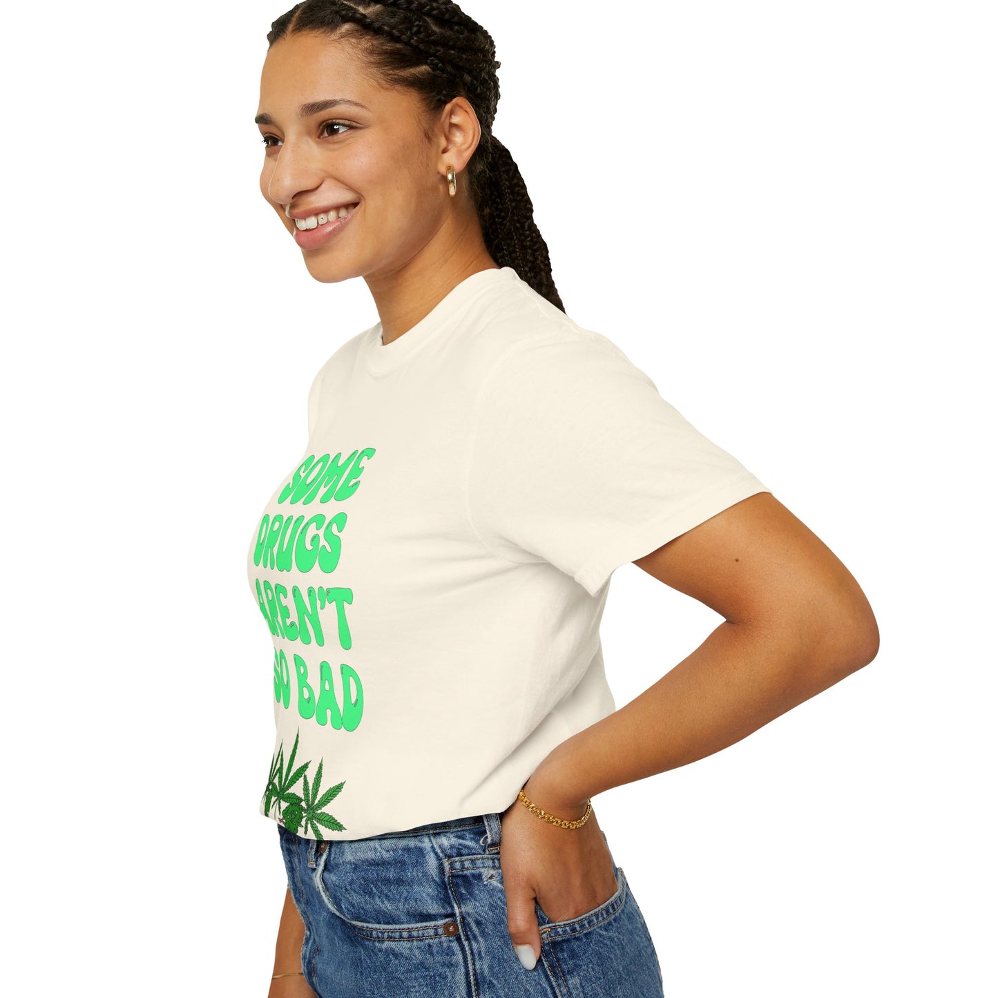 Some Drugs Aren't So Bad - Flower + Bud Crewneck Tee