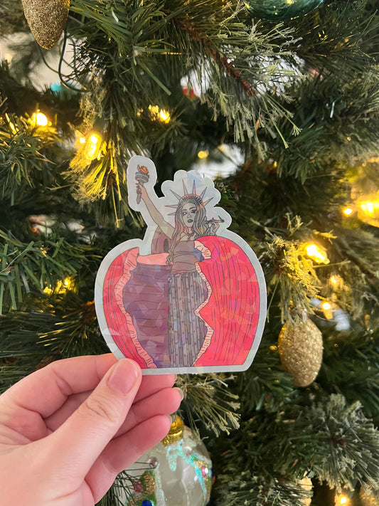Chappell Roan Lady Liberty Holographic Sticker