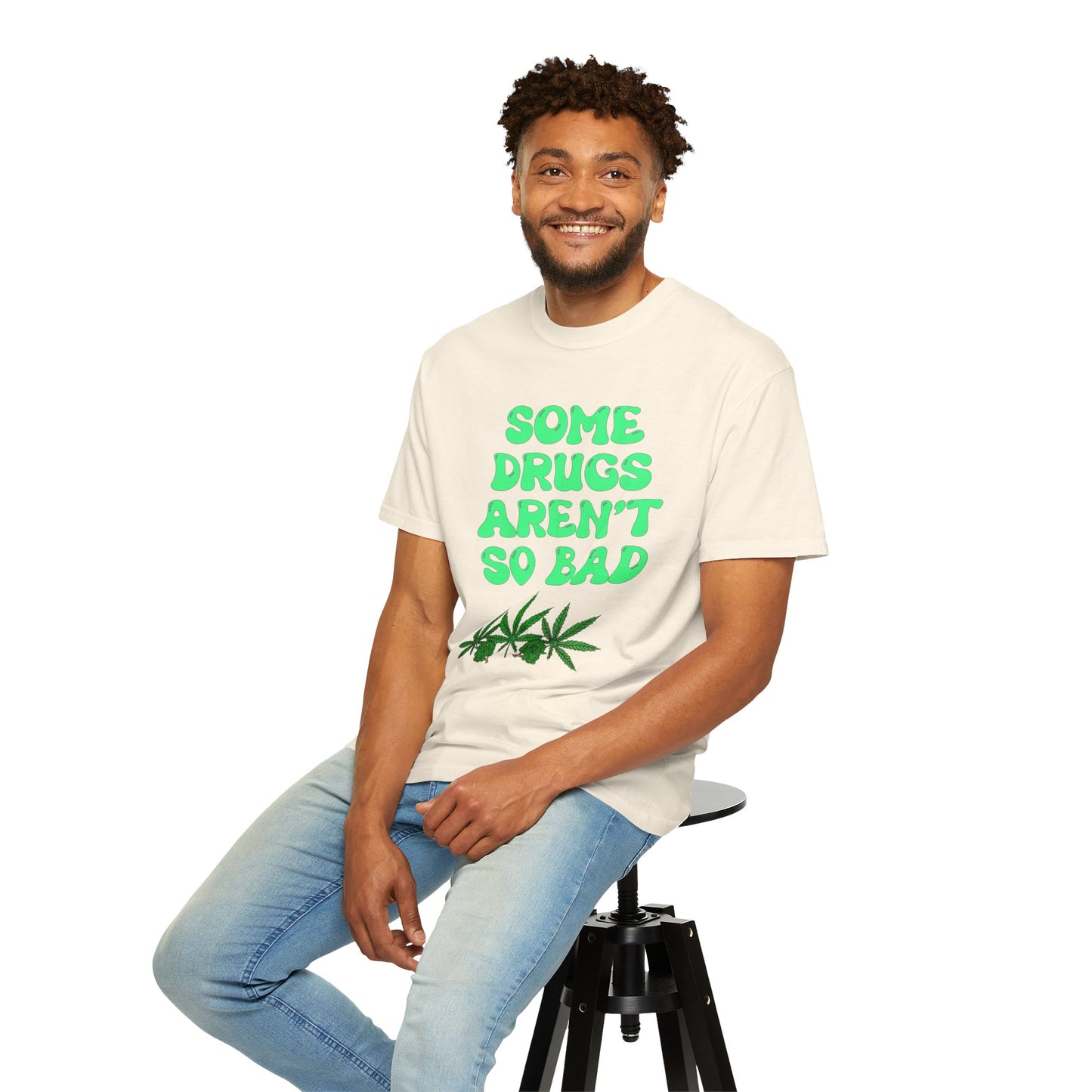 Some Drugs Aren't So Bad - Flower + Bud Crewneck Tee