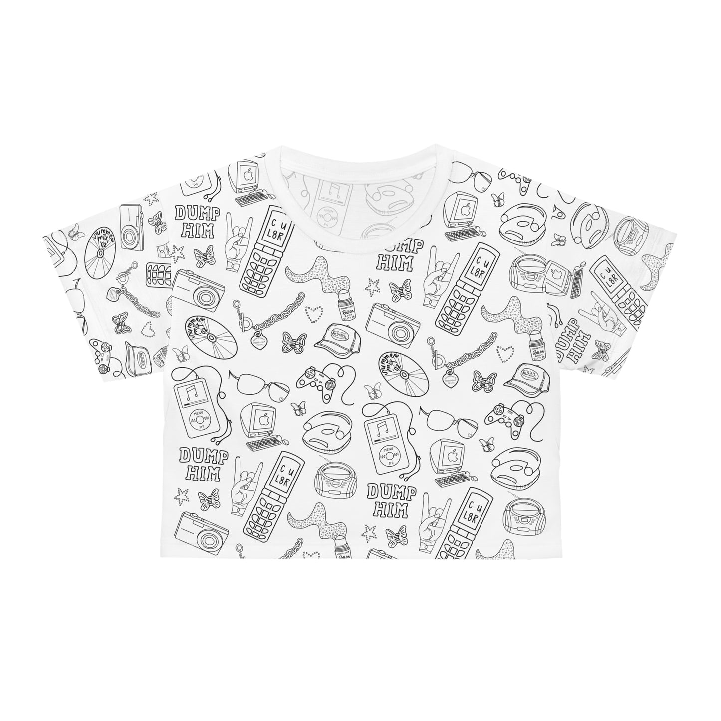 Totally 2000s Print Crop