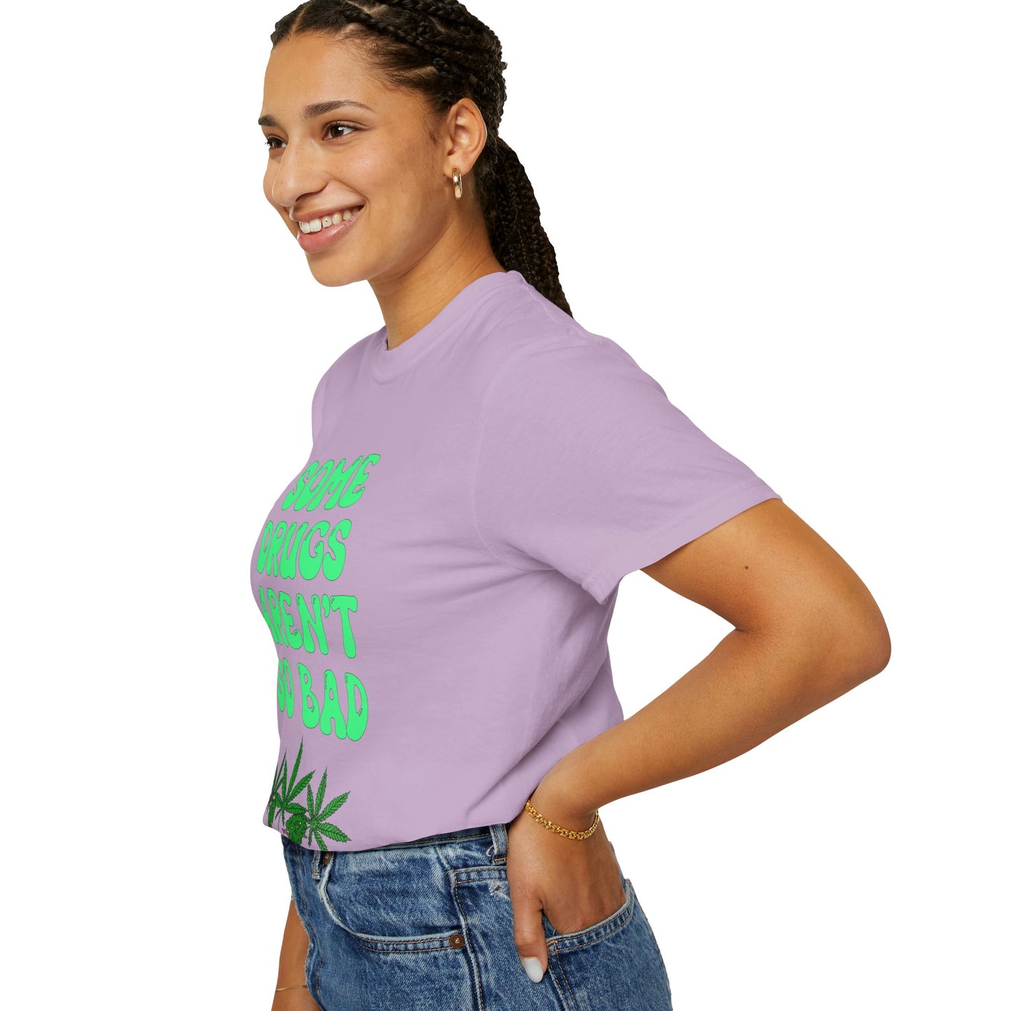 Some Drugs Aren't So Bad - Flower + Bud Crewneck Tee