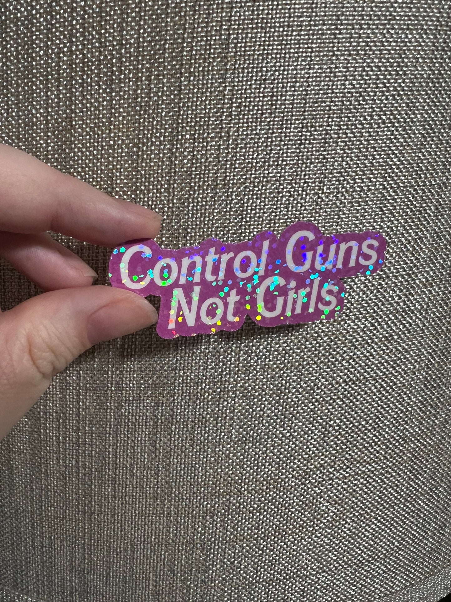 Control Guns Not Girls Sticker