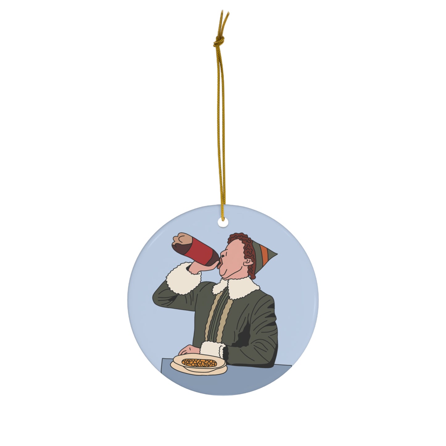 Buddy the Elf Breakfast  Ceramic Ornament