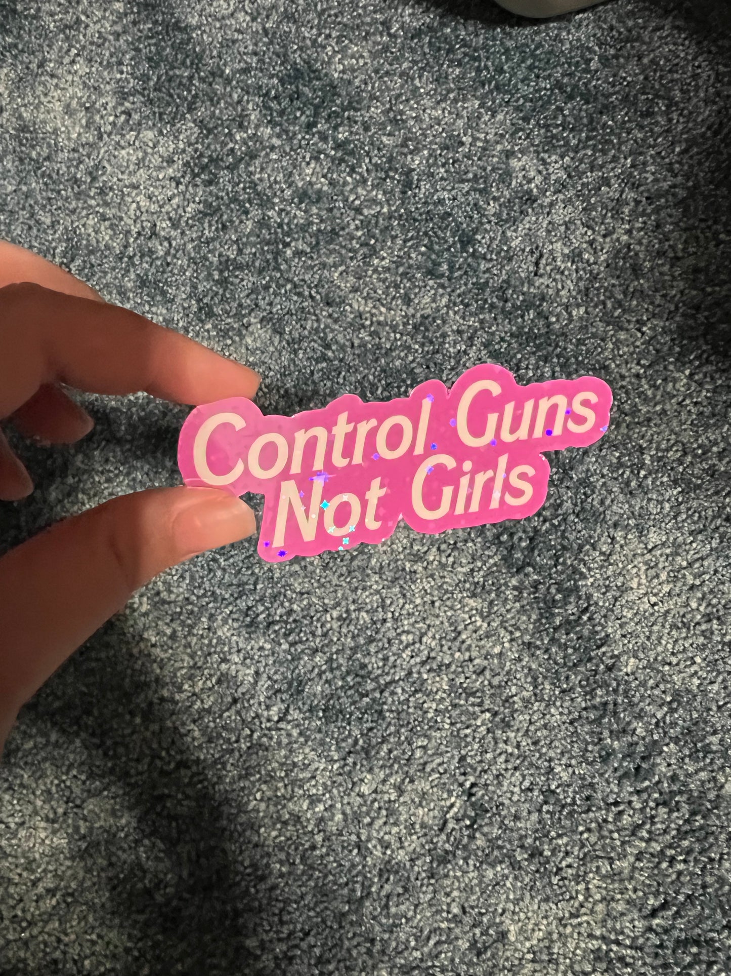 Control Guns Not Girls Sticker