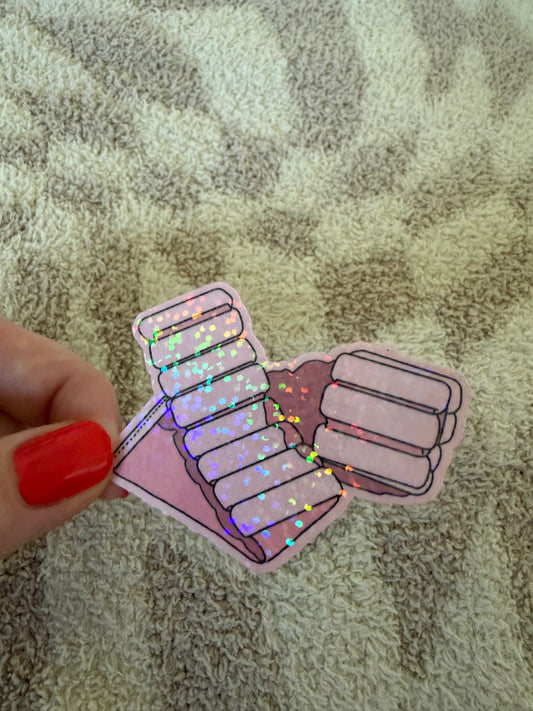 Pink Pilates Ankle Weights Sticker