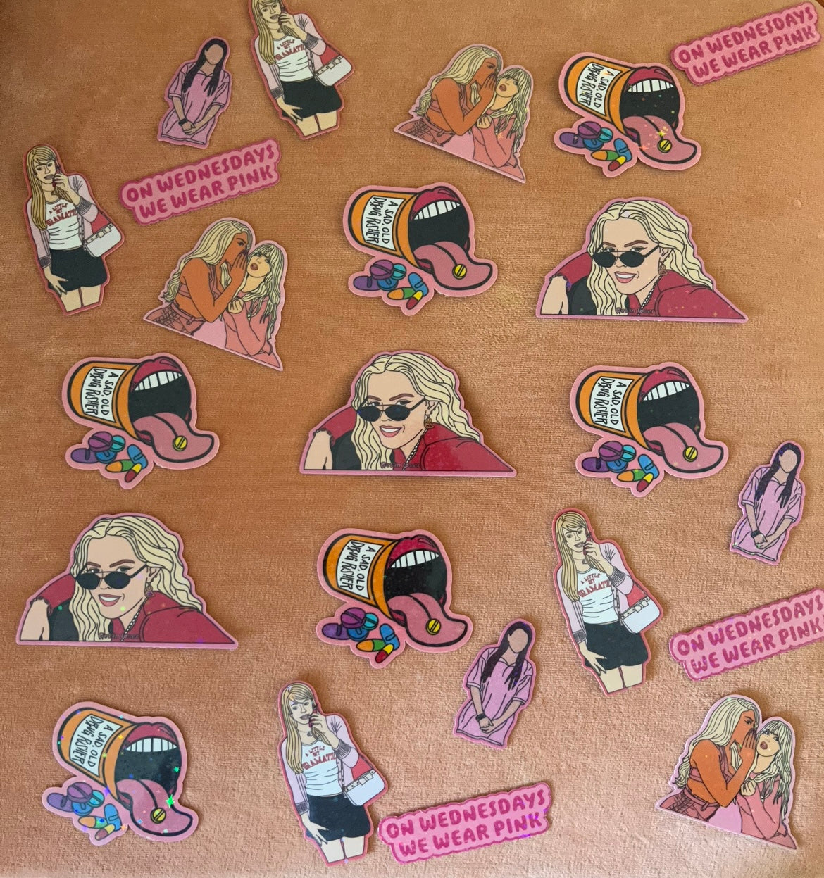 Cady Heron Pink Wednesday Sticker Set
