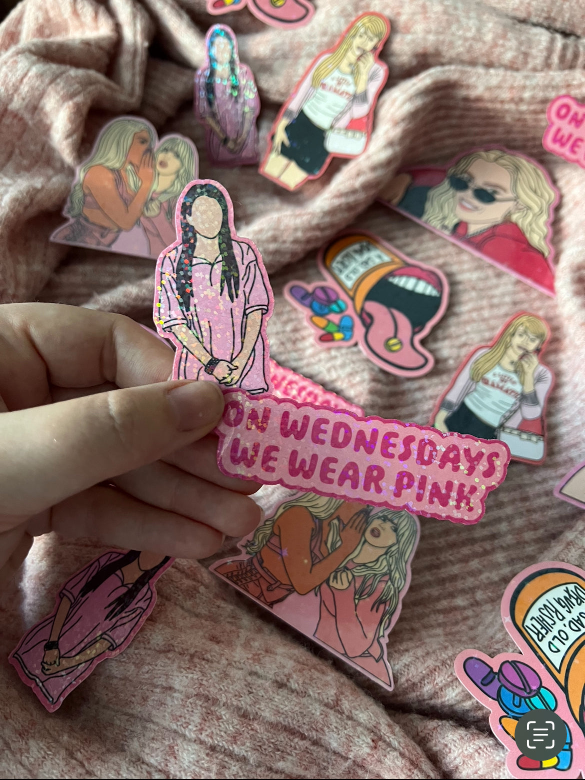 Cady Heron Pink Wednesday Sticker Set