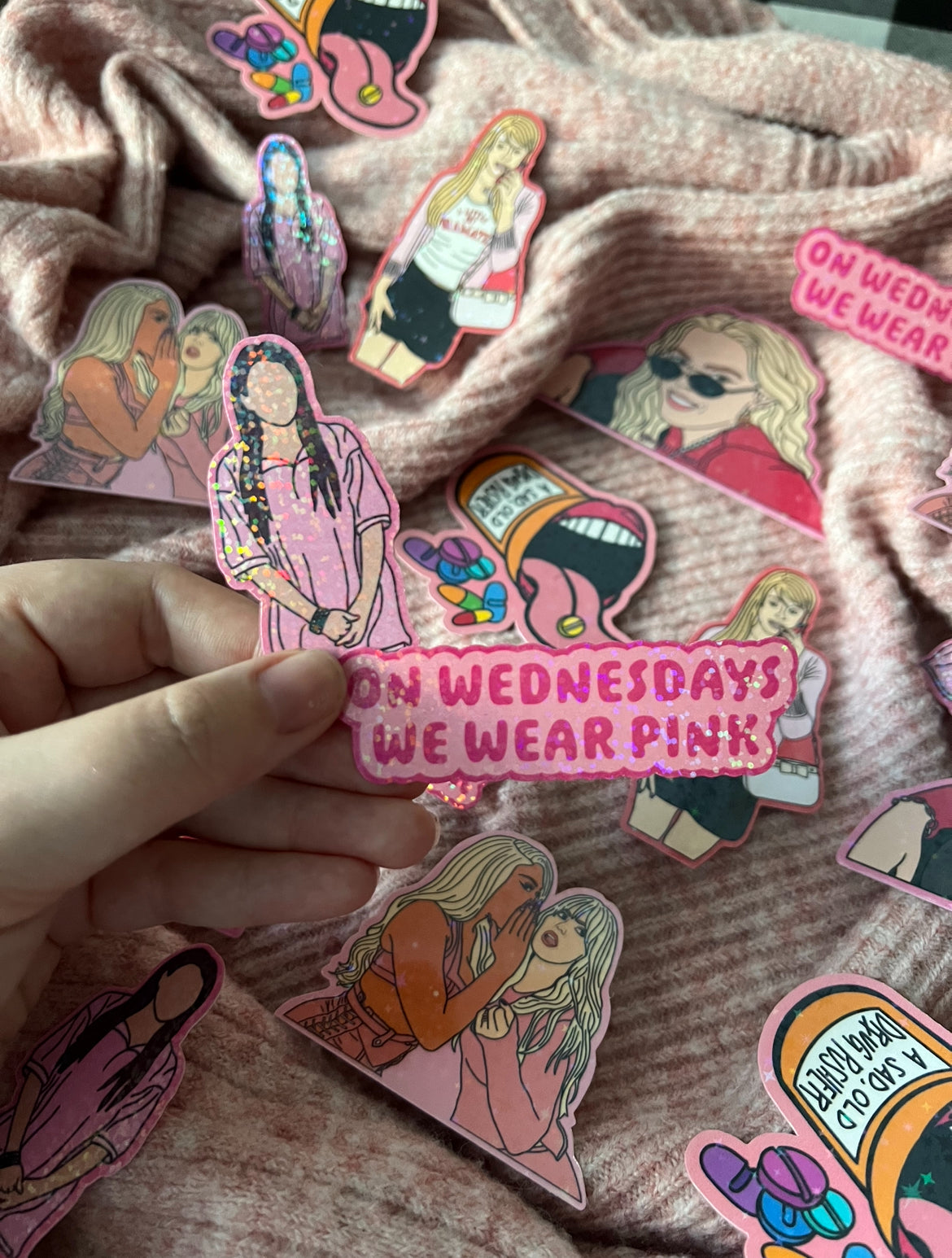 Cady Heron Pink Wednesday Sticker Set