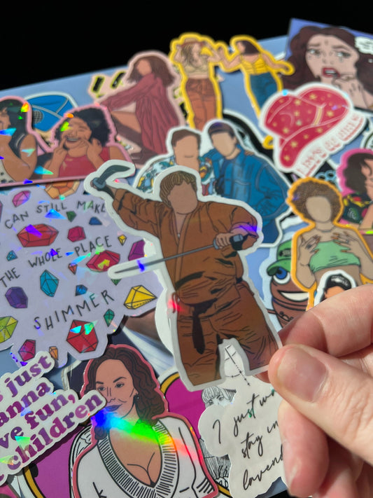 Chris Farley Beverly Hills Ninja Sticker