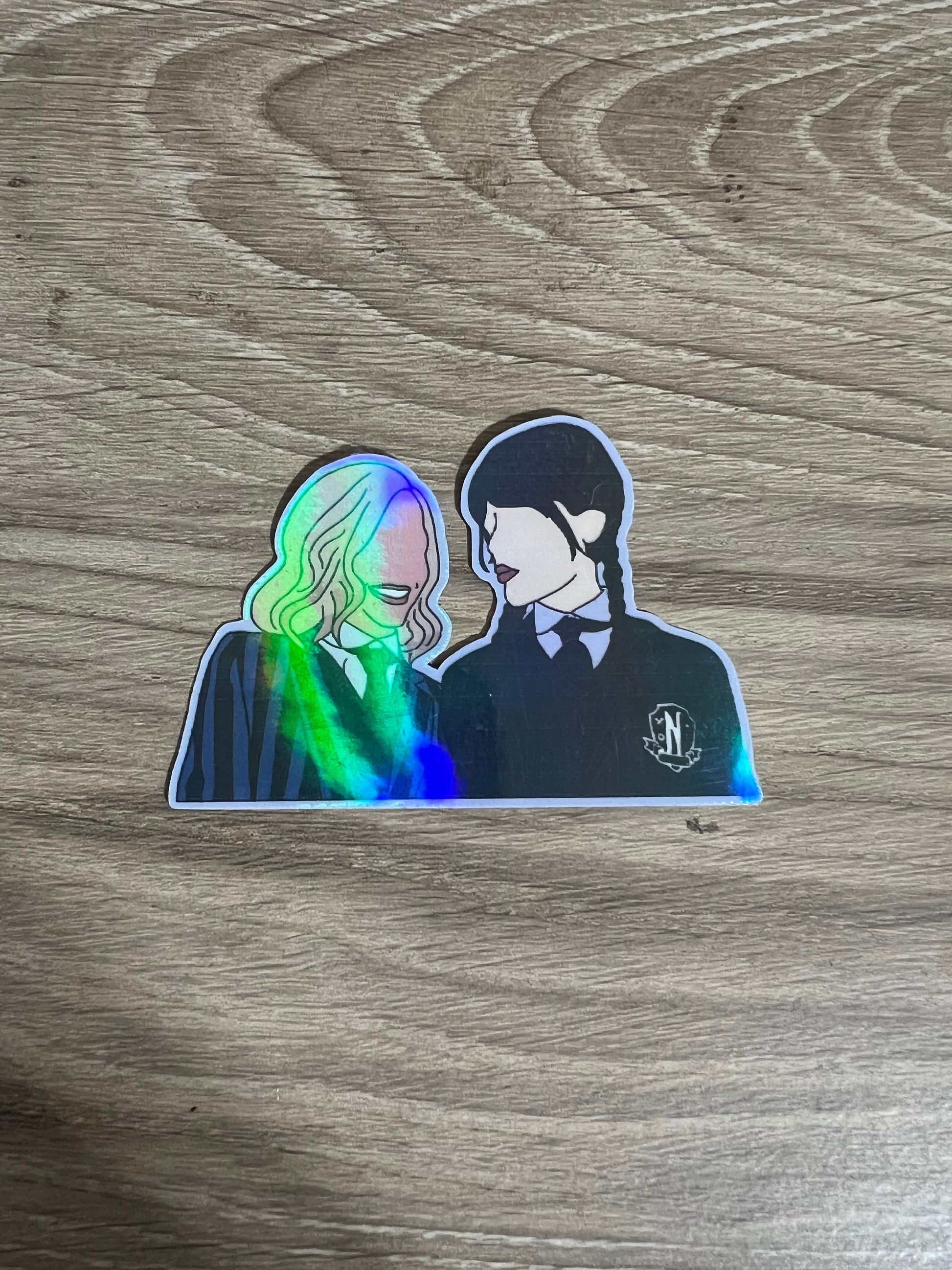 Enid + Wednesday Addams Sticker