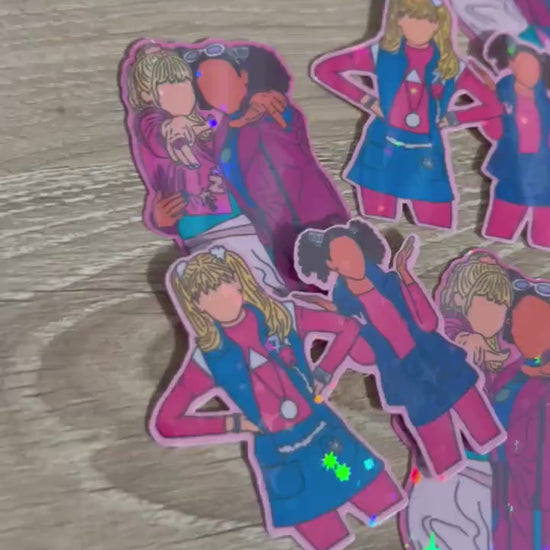 Zenon and Nebula Movie Poster Sticker