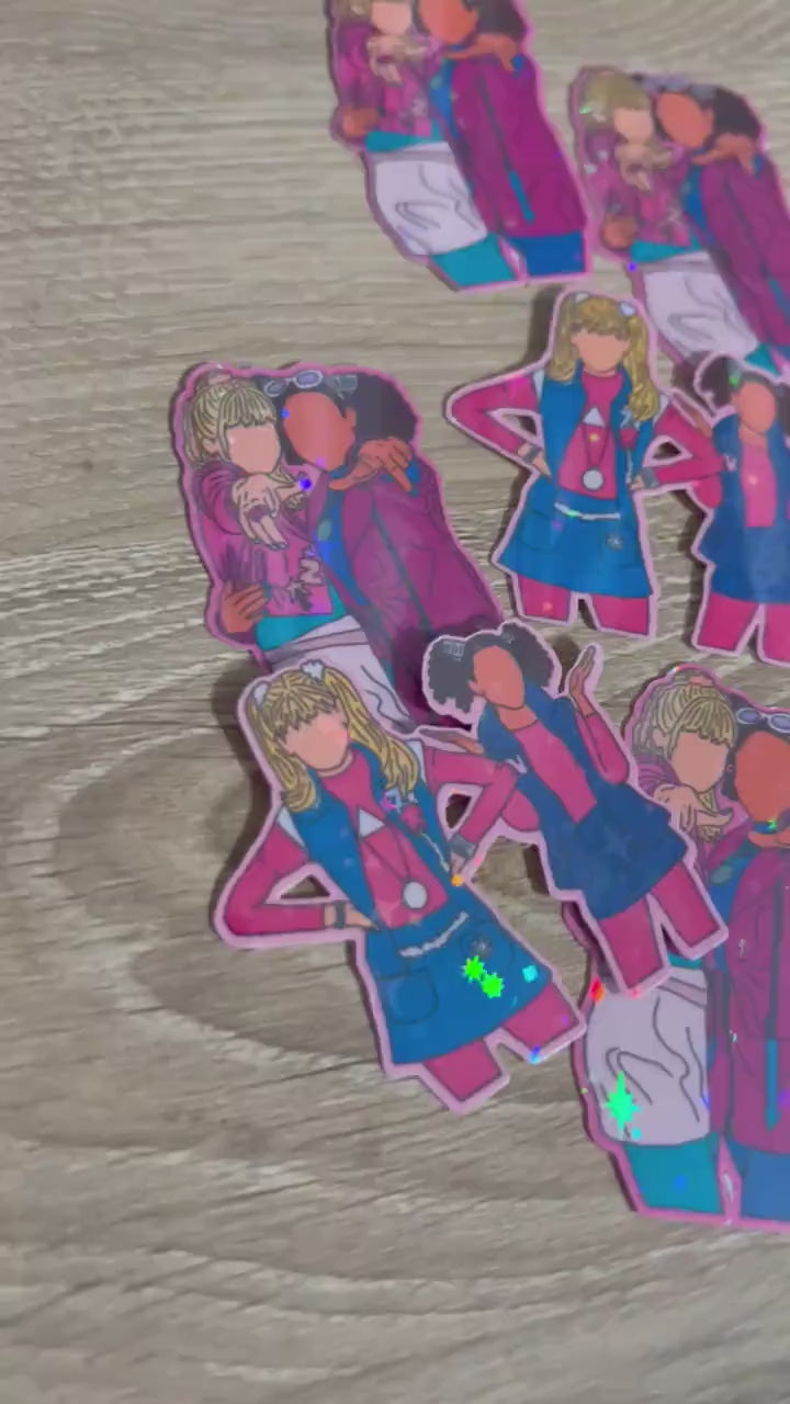 Zenon and Nebula Movie Poster Sticker
