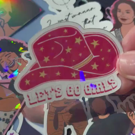 Let's Go Girls Holographic Sticker