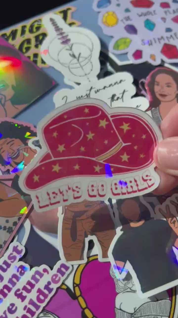 Let's Go Girls Holographic Sticker