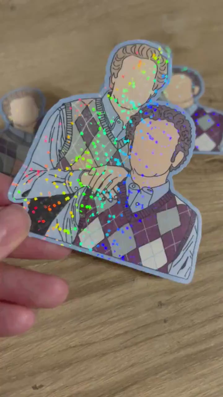 Dale Doback and Brennan Huff Step Brothers Holographic Sticker