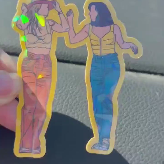 Daphne and Harper White Lotus Sticker