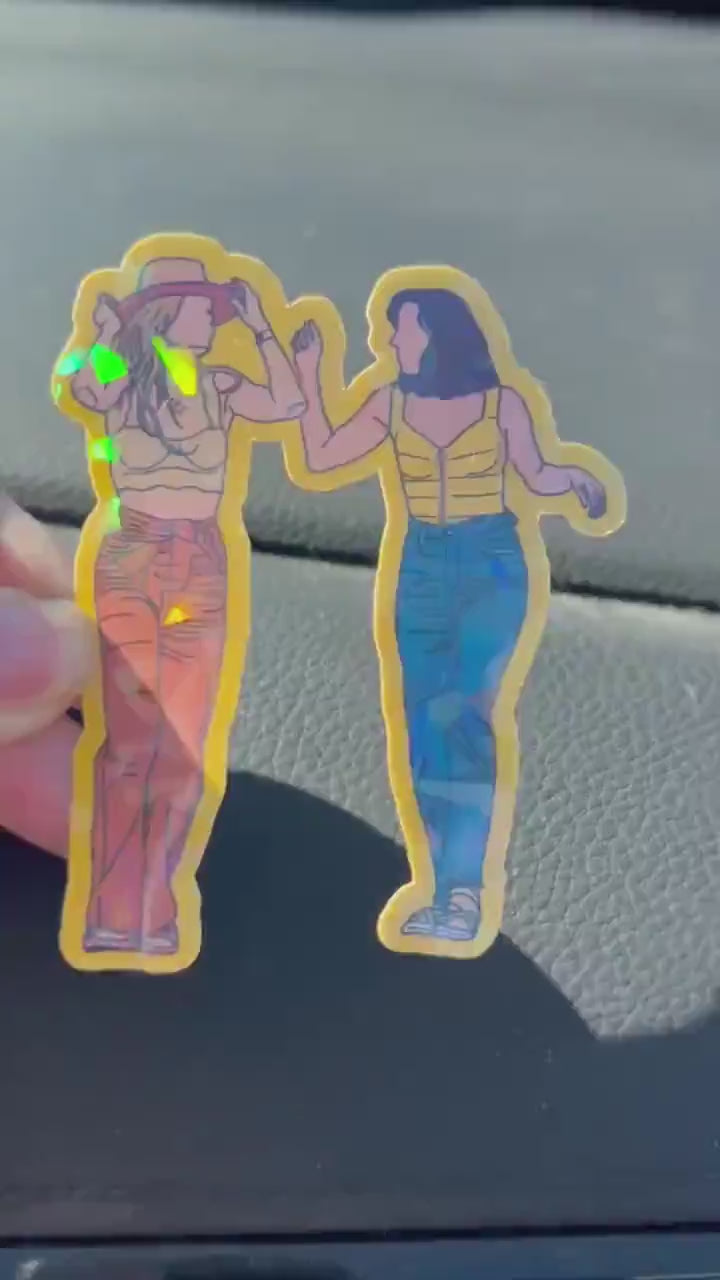 Daphne and Harper White Lotus Sticker