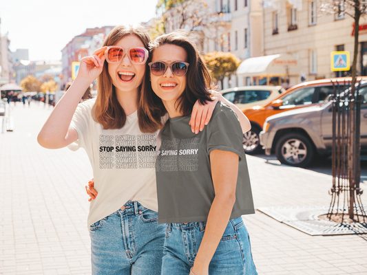 Stop Saying Sorry Cropped Tee