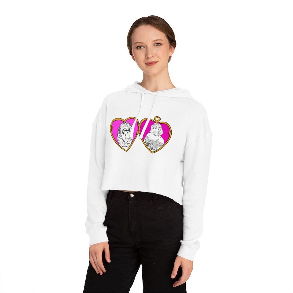 Debbie Jellinsky Womens Cropped Hoodie - White