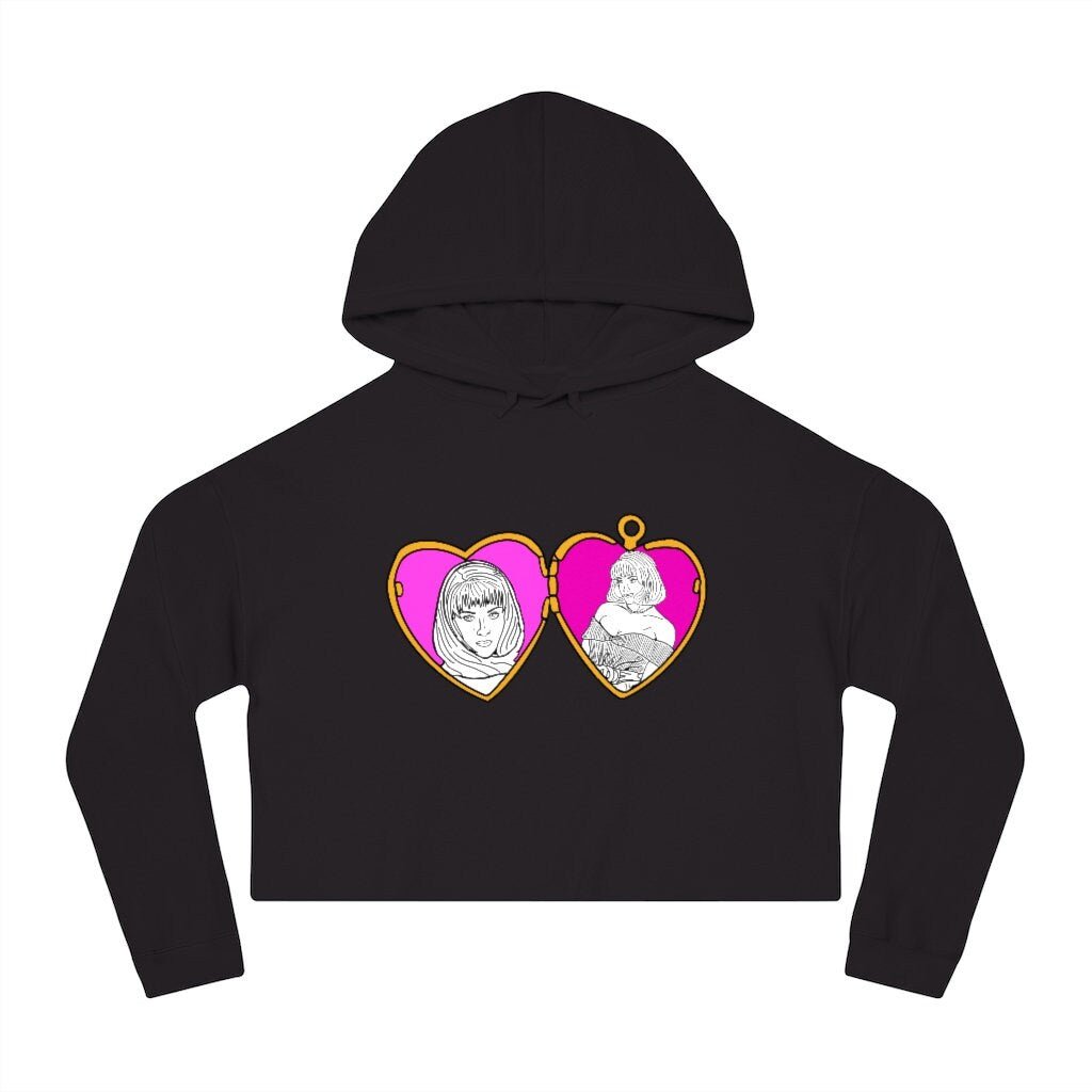 Debbie Jellinsky Womens Cropped Hoodie - Black