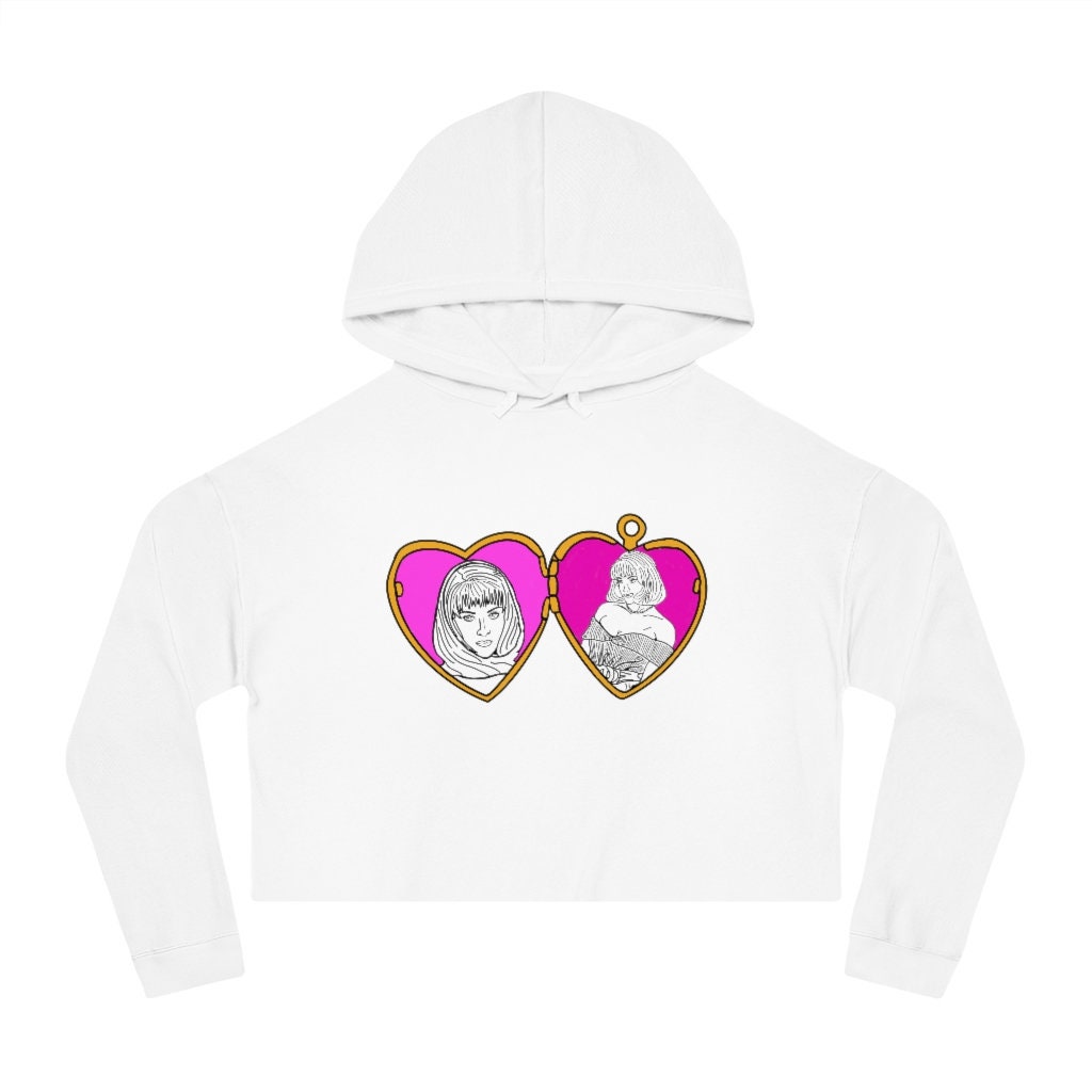 Debbie Jellinsky Womens Cropped Hoodie - White