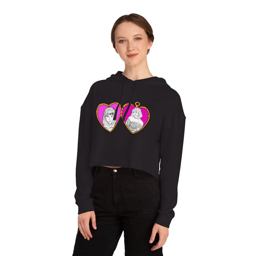 Debbie Jellinsky Womens Cropped Hoodie - Black
