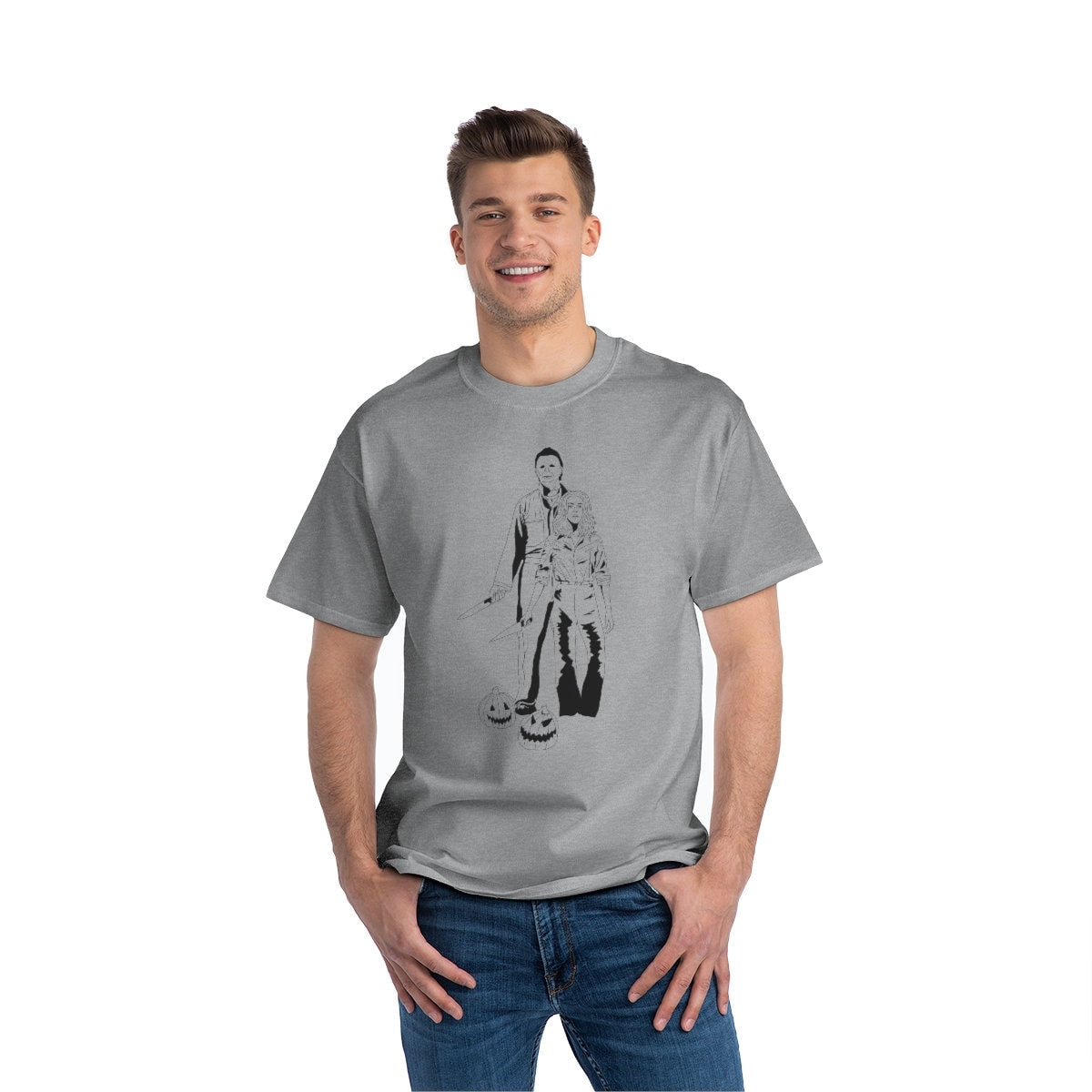 Laurie Strode + Michael Myers Halloween Oversized Tee