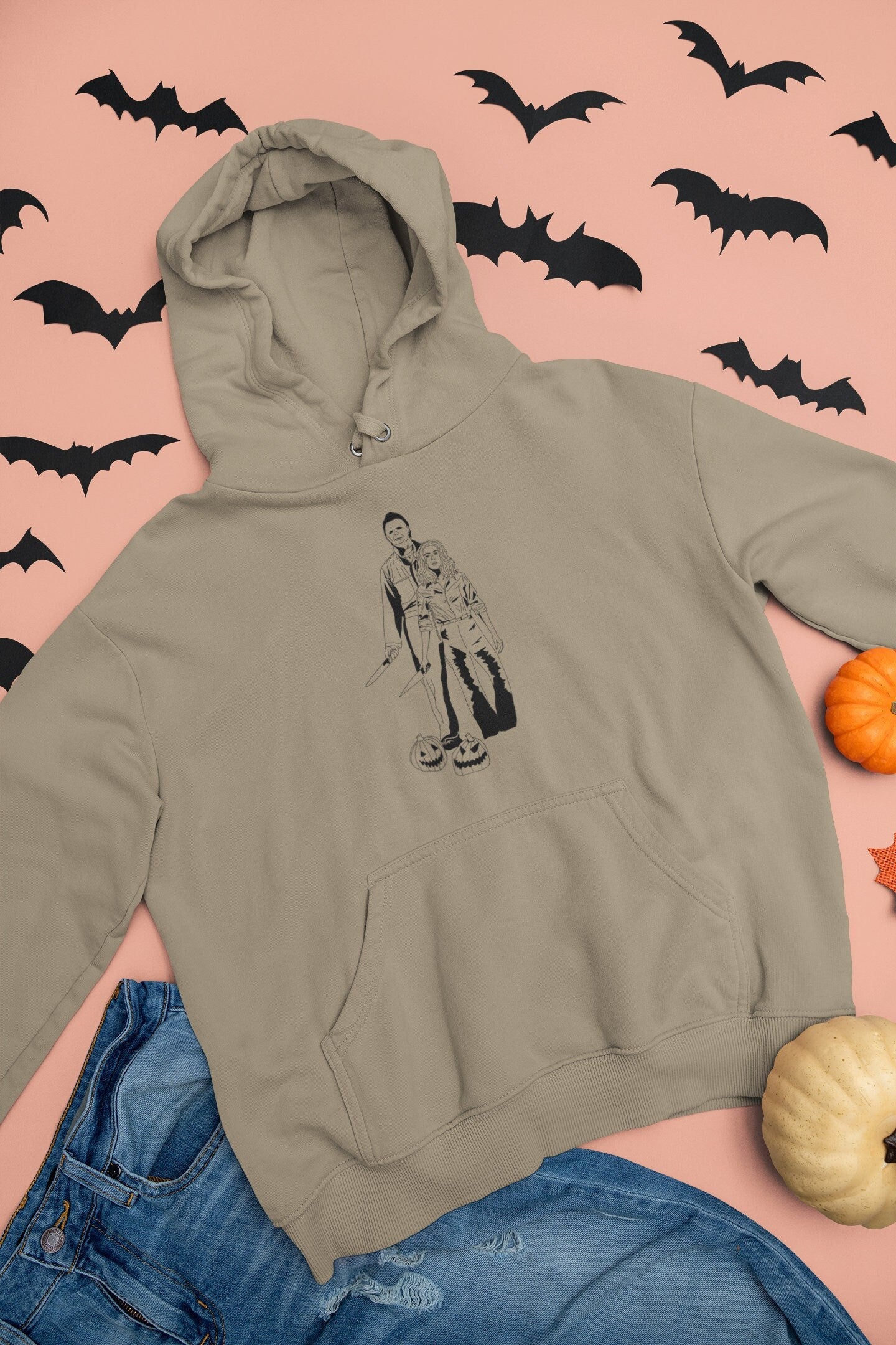 Laurie Strode + Michael Myers Halloween Hoodie