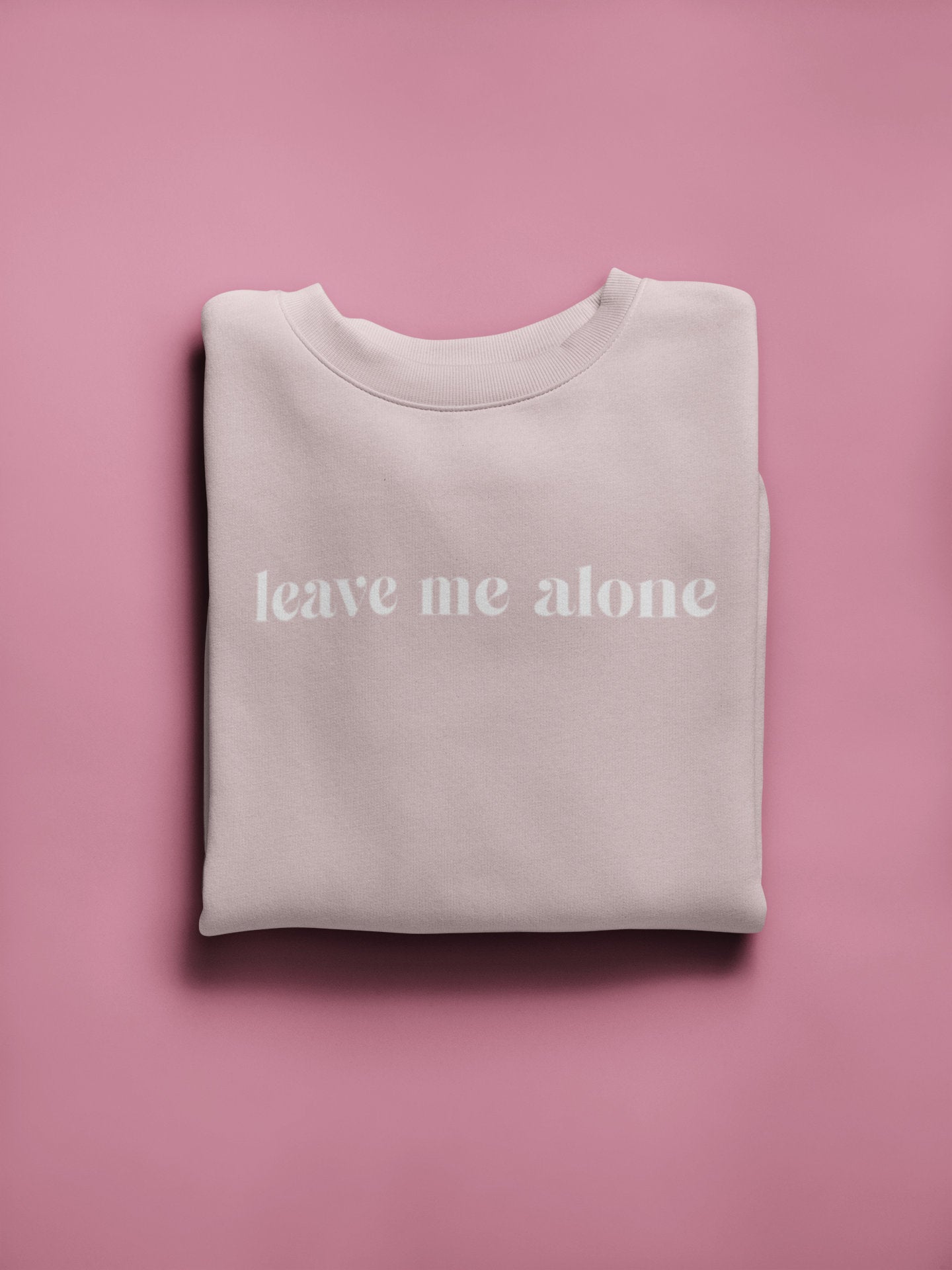 Leave Me Alone Crewneck - White