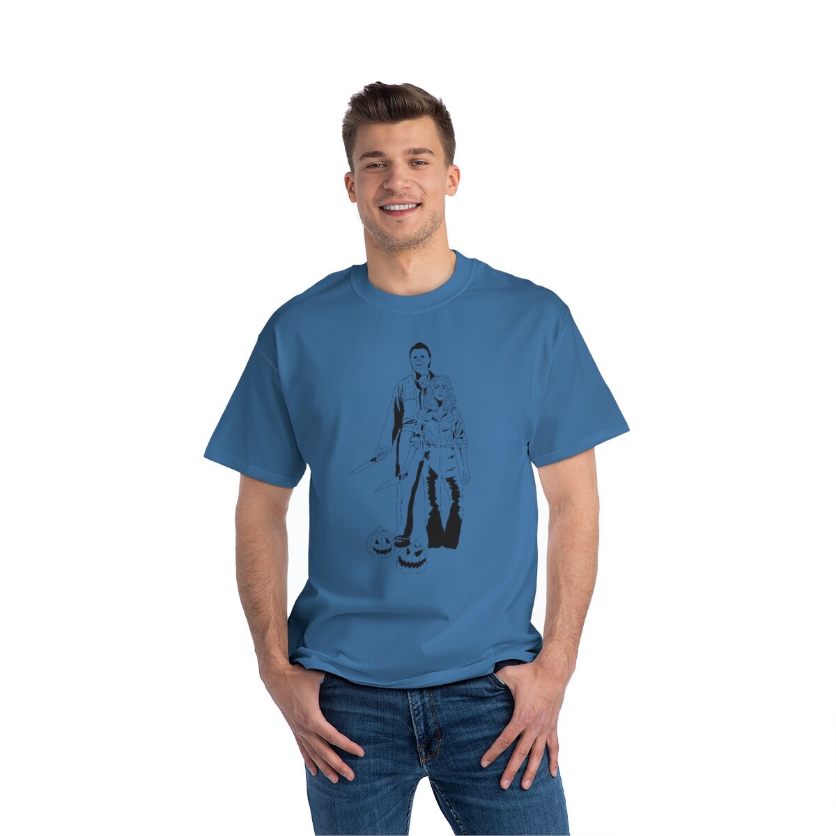 Laurie Strode + Michael Myers Halloween Oversized Tee