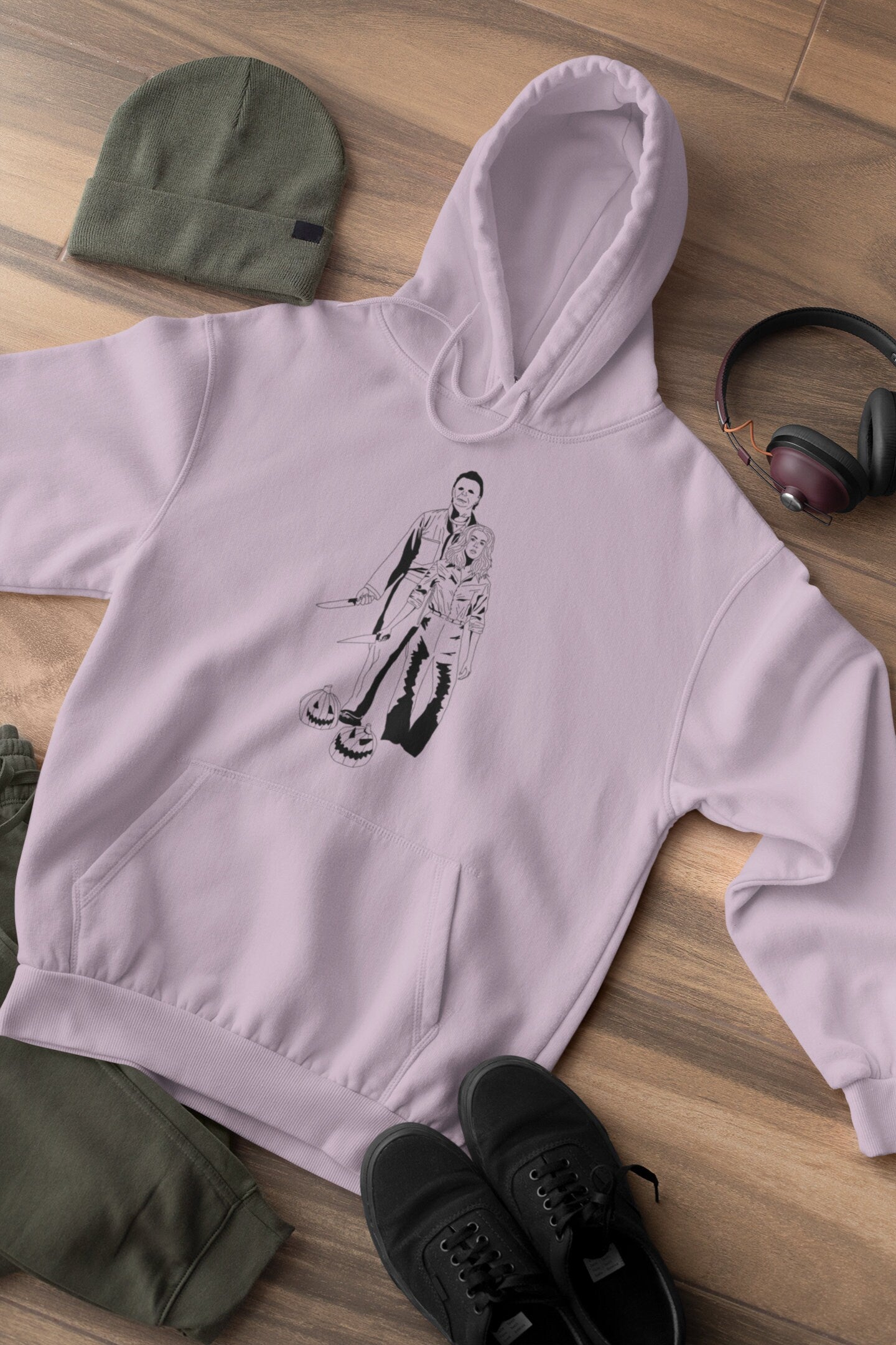 Laurie Strode + Michael Myers Halloween Hoodie
