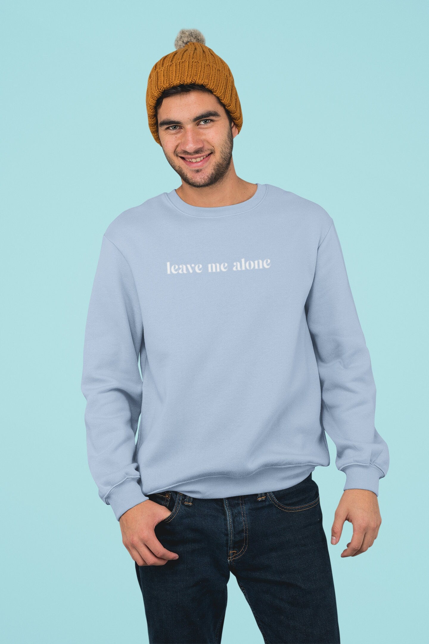 Leave Me Alone Crewneck - White