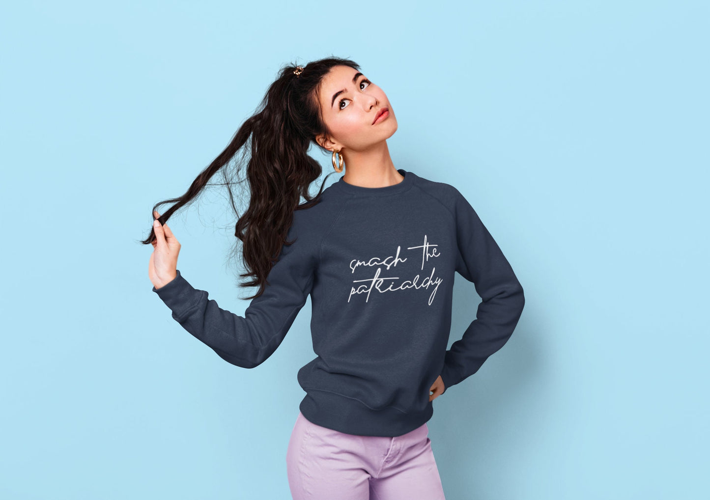 Smash the Patriarchy Crewneck - White