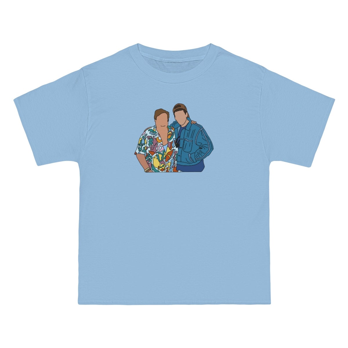 Chris Farley Tee. Chris Farley Tshirt. Chris Farley SNL Tshirt. Adam Sandler Tee. Adam Sandler Tshirt. Adam Sandler SNL Tshirt. Chris Farley and Adam Sandler Tee. Chris Farley and Adam Sandler Tshirt. Chris Farley and Adam Sandler Light Blue Tshirt.