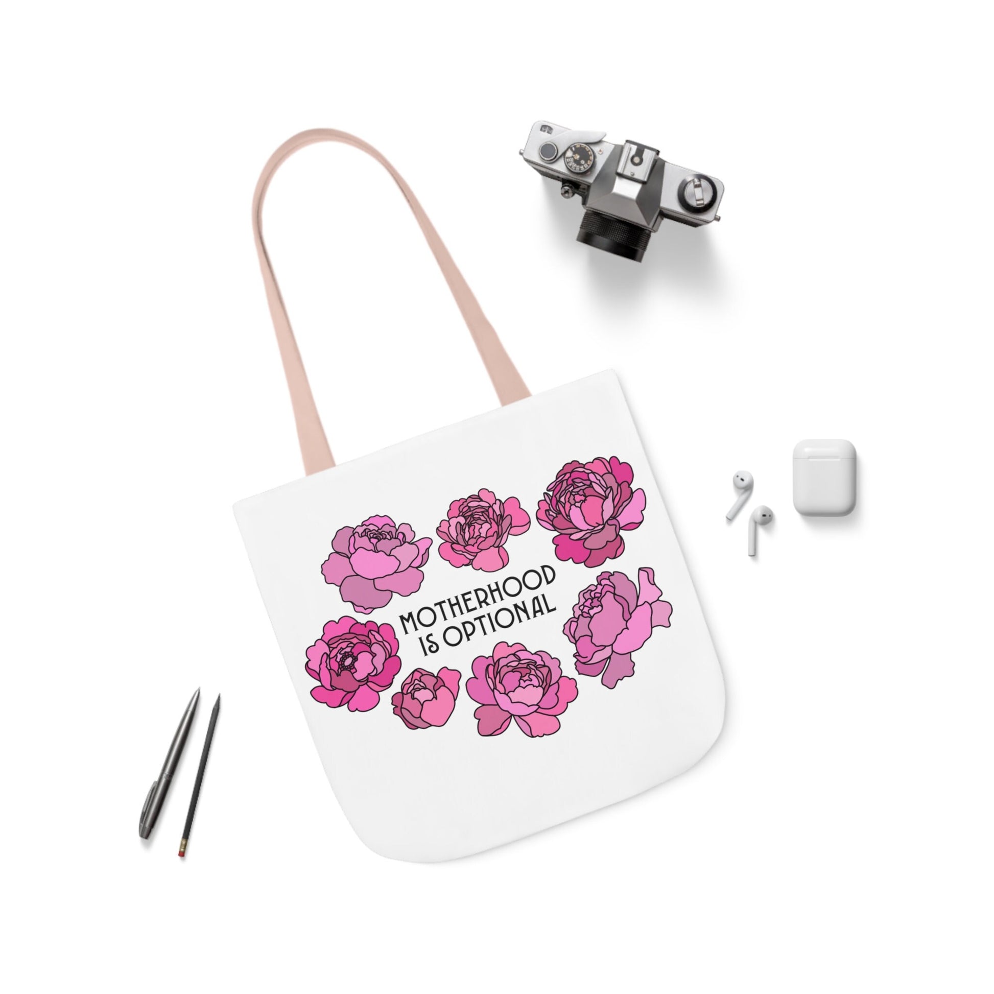Motherhood Is Optional Canvas Tote Bag