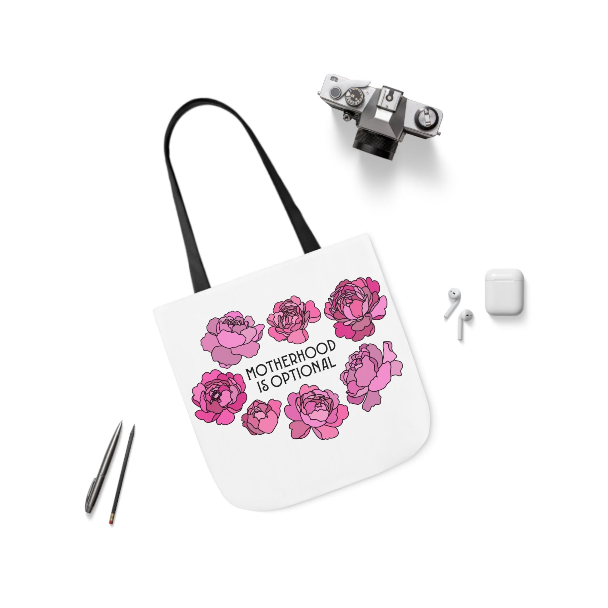Motherhood Is Optional Canvas Tote Bag