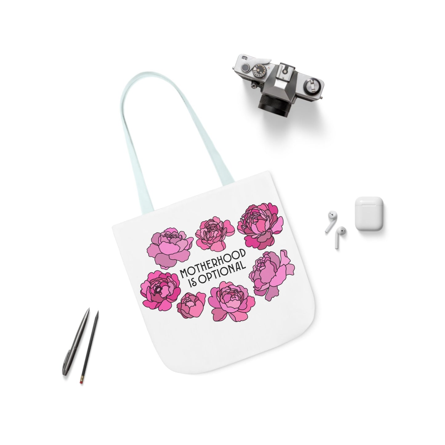 Motherhood Is Optional Canvas Tote Bag
