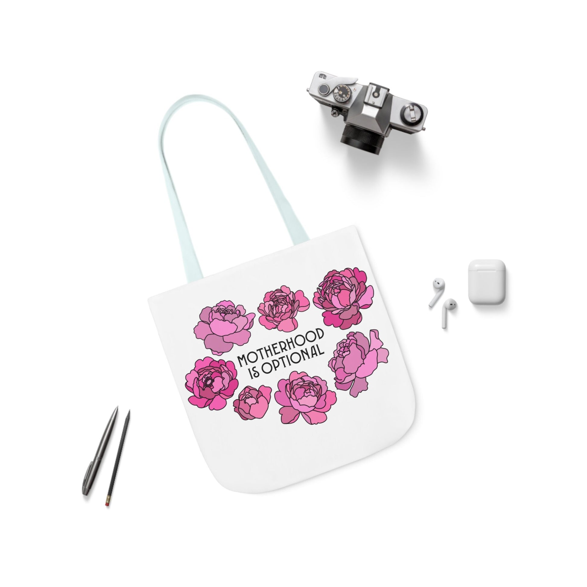 Motherhood Is Optional Canvas Tote Bag